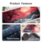 Eco-friendly Red Moon Mouse Pad 4mm Thickness for Gaming Keyboard USB Anti-slip Rubber Base Desk Mat